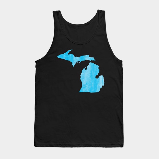 Michigan blue watercolor Tank Top by emilystp23